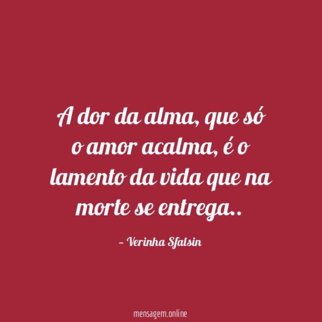 A dor da alma