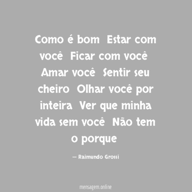 Como é bom
