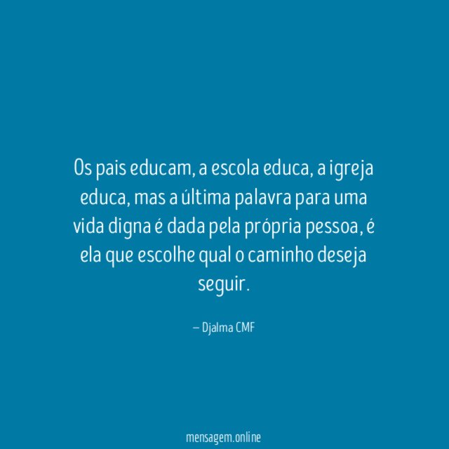 Os pais educam