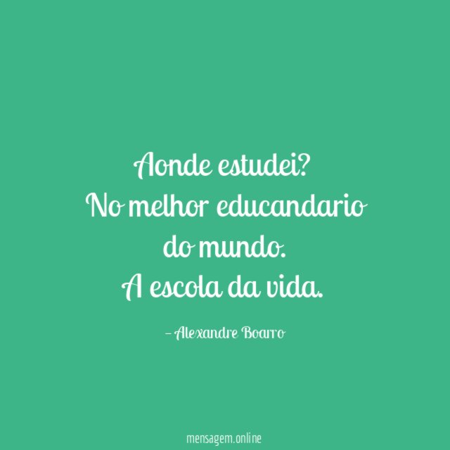 Aonde estudei