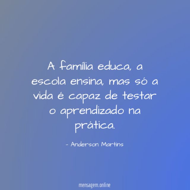 A família educa