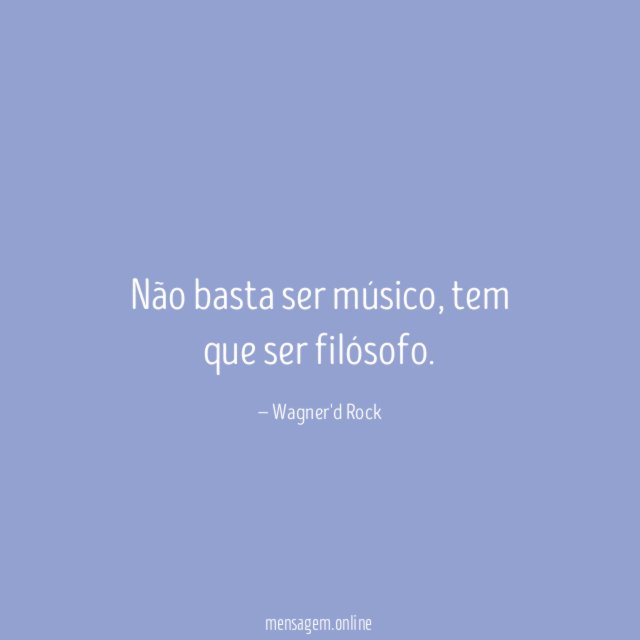 Não basta ser músico