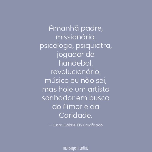 Amanhã padre