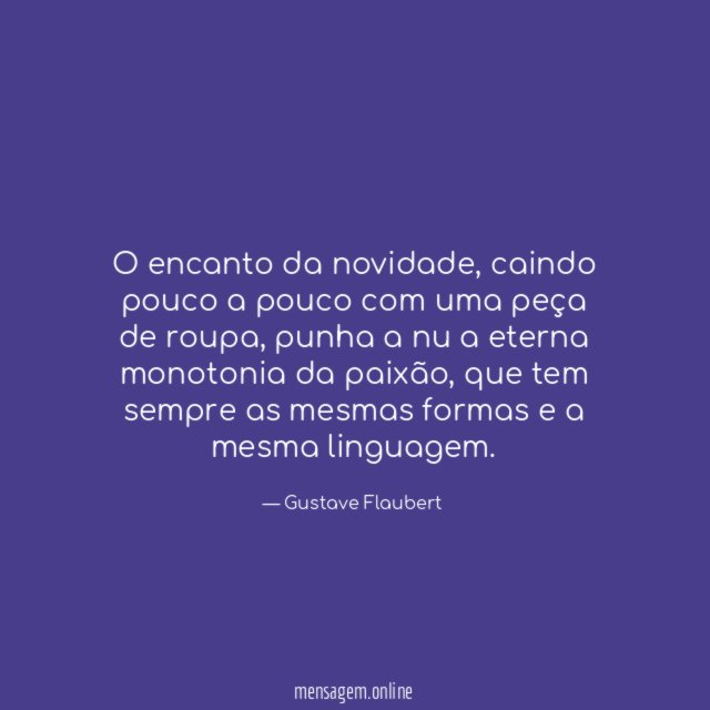 O encanto da novidade
