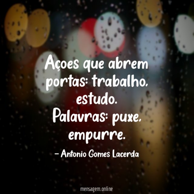 Açoes que abrem portas