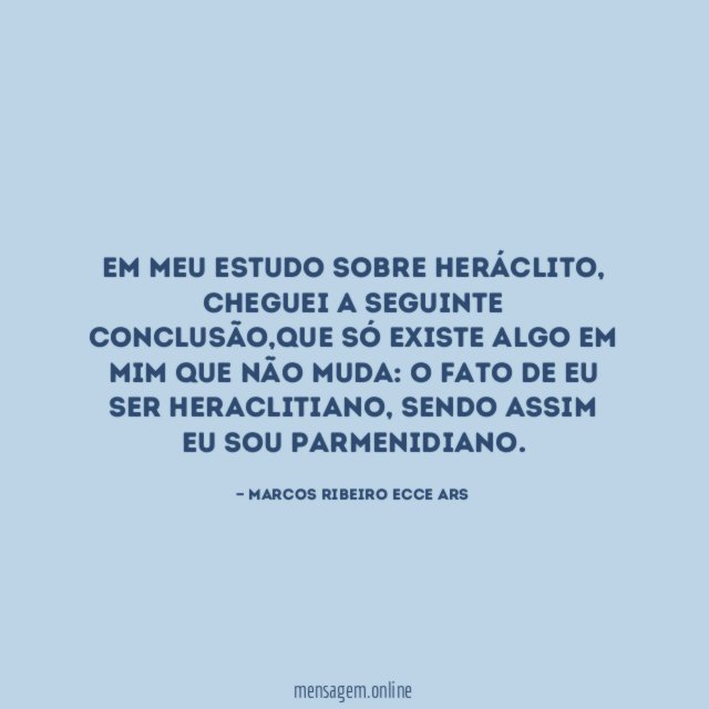 Em meu estudo sobre Heráclito