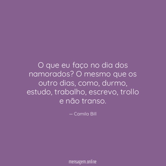 O que eu faço no dia dos namorados