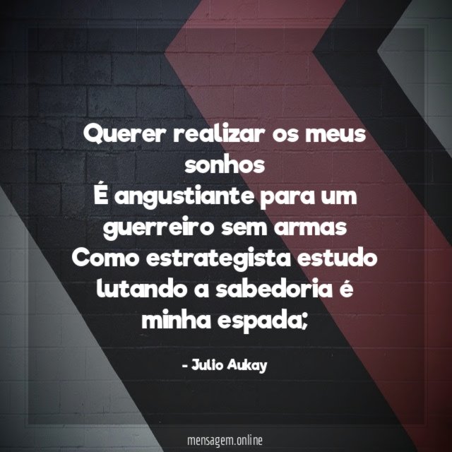 Querer realizar os meus sonhos É angustiante para um
