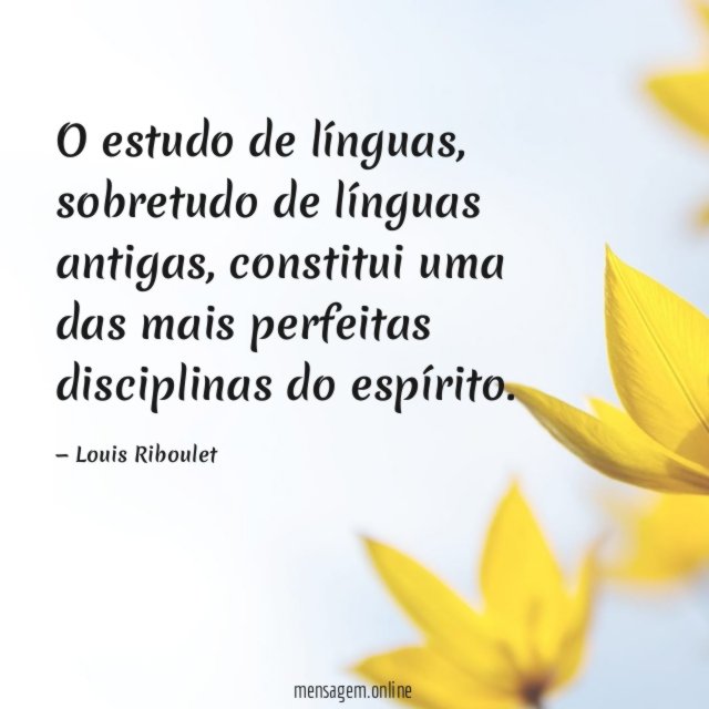 O estudo de línguas