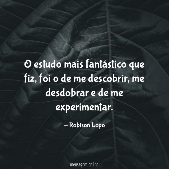 O estudo mais fantástico que fiz