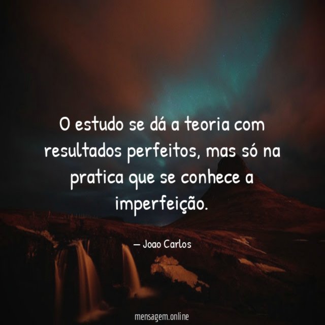 O estudo se dá a teoria com resultados perfeitos