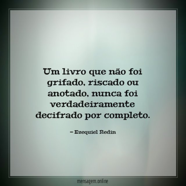 Um livro que não foi grifado