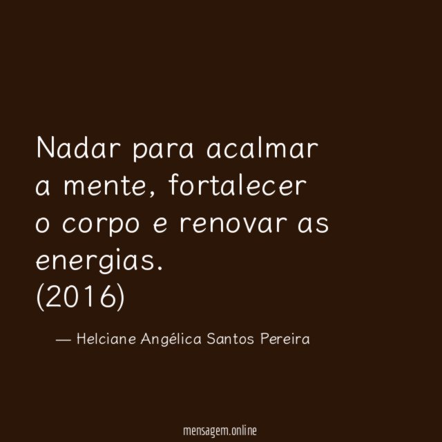Nadar para acalmar a mente