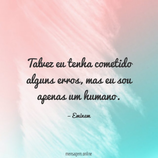 Talvez eu tenha cometido alguns erros