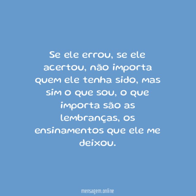 Se ele errou