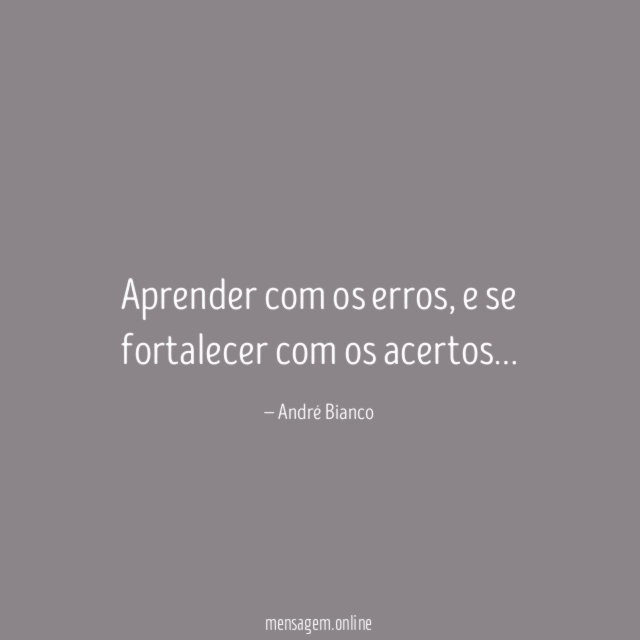 Aprender com os erros