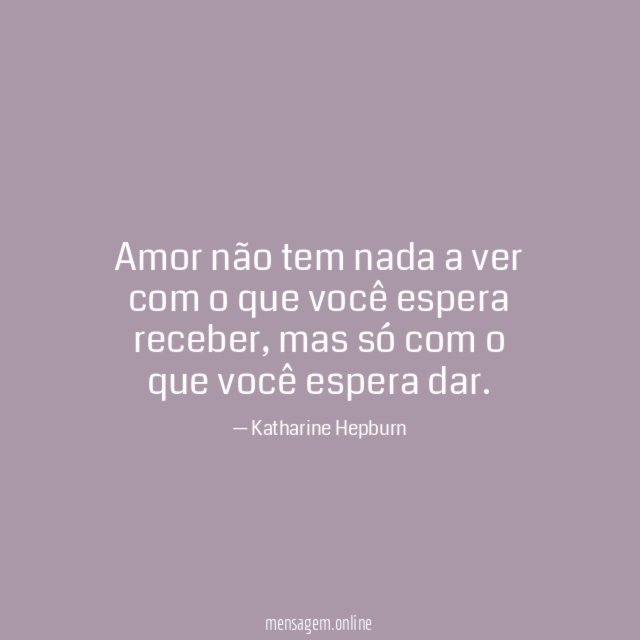 Amor não tem nada a ver com