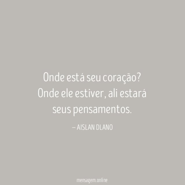 Onde está seu coração