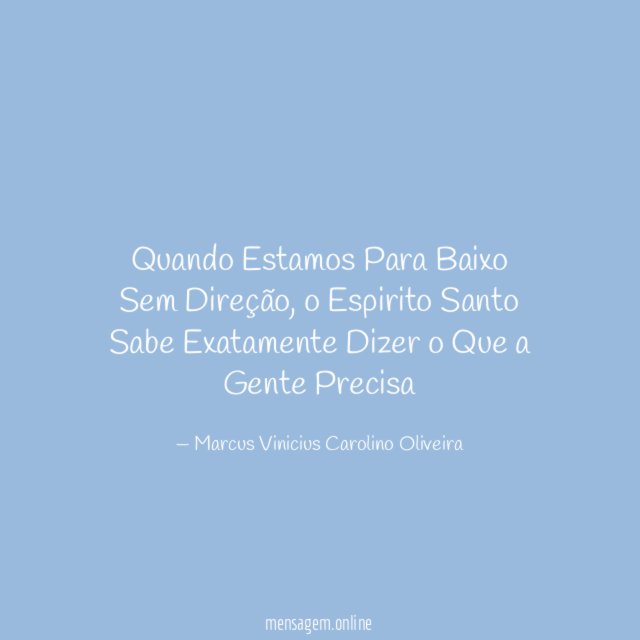 Quando Estamos Para Baixo Sem Direção