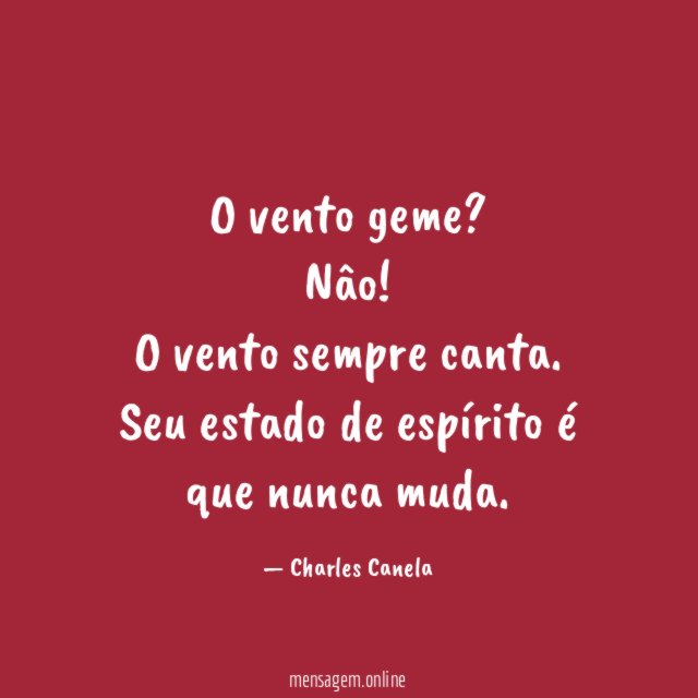 O vento geme