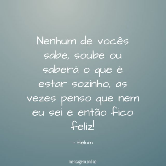 Nenhum de vocês sabe