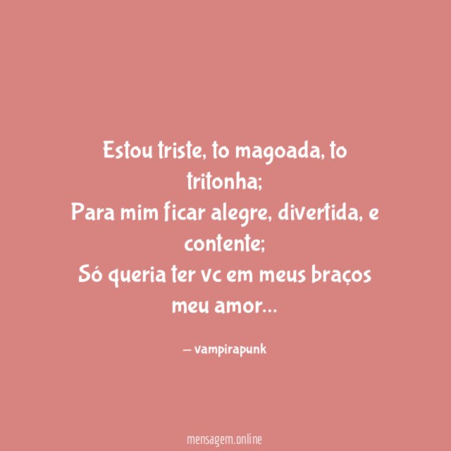 Estou triste