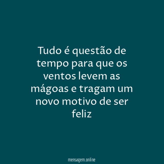 Tudo é questão de tempo para que os