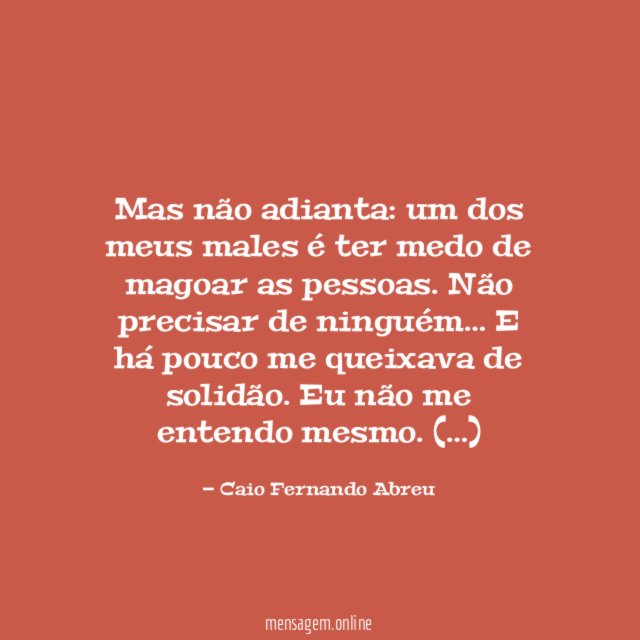 Mas não adianta
