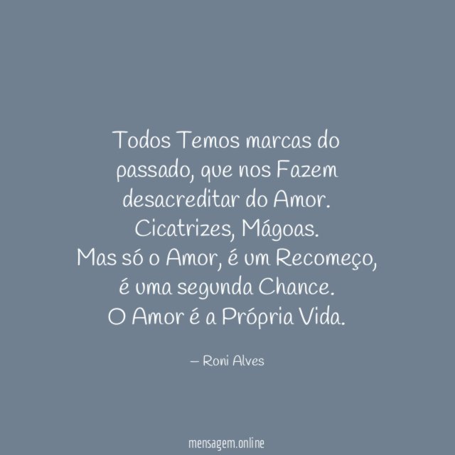 Todos Temos marcas do passado