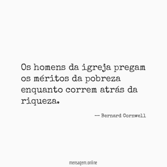 Os homens da igreja pregam os méritos da