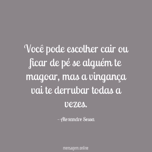 Você pode escolher cair ou ficar de pé