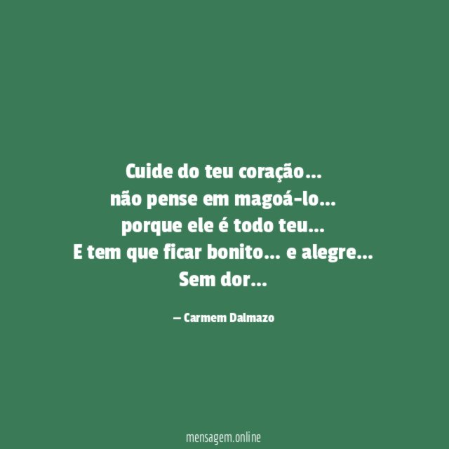 Cuide do teu coração