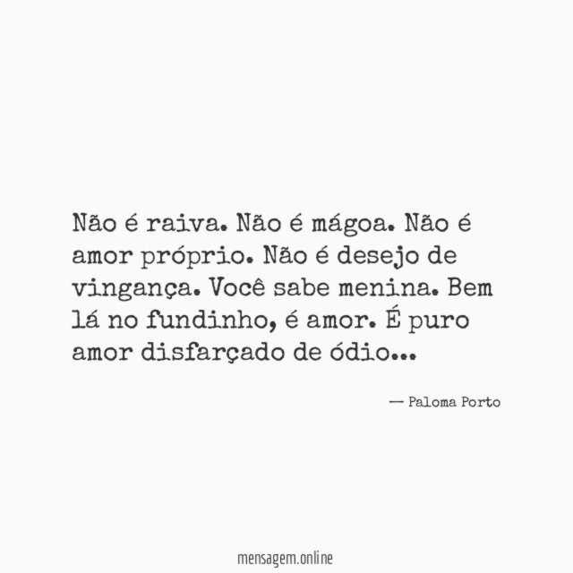 Não é raiva