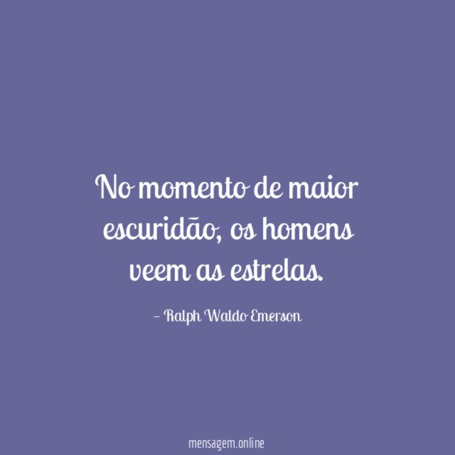 No momento de maior escuridão