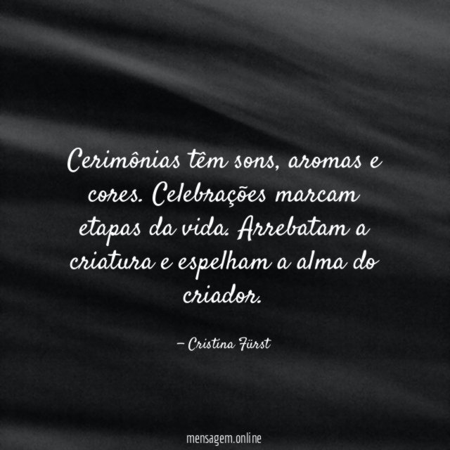 Cerimônias têm sons