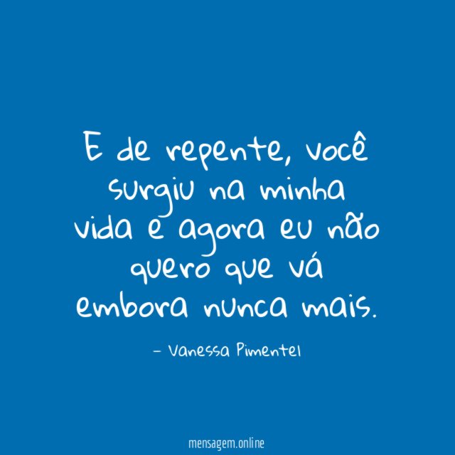 E de repente