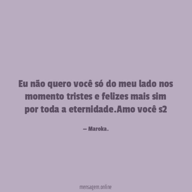 Eu não quero você só do meu lado