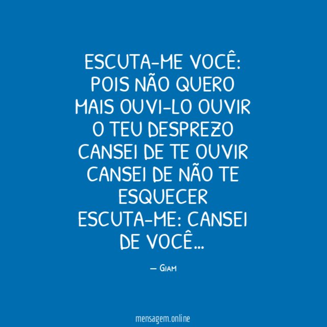ESCUTA-ME VOCê