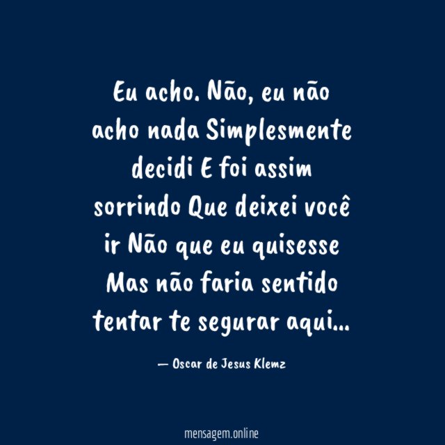Eu acho