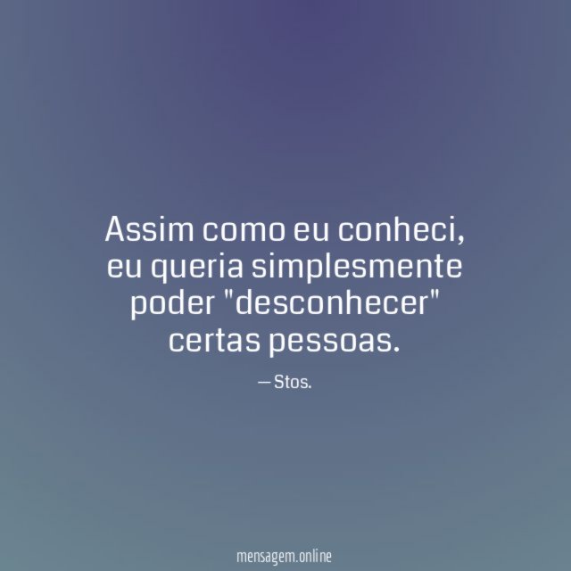 Assim como eu conheci