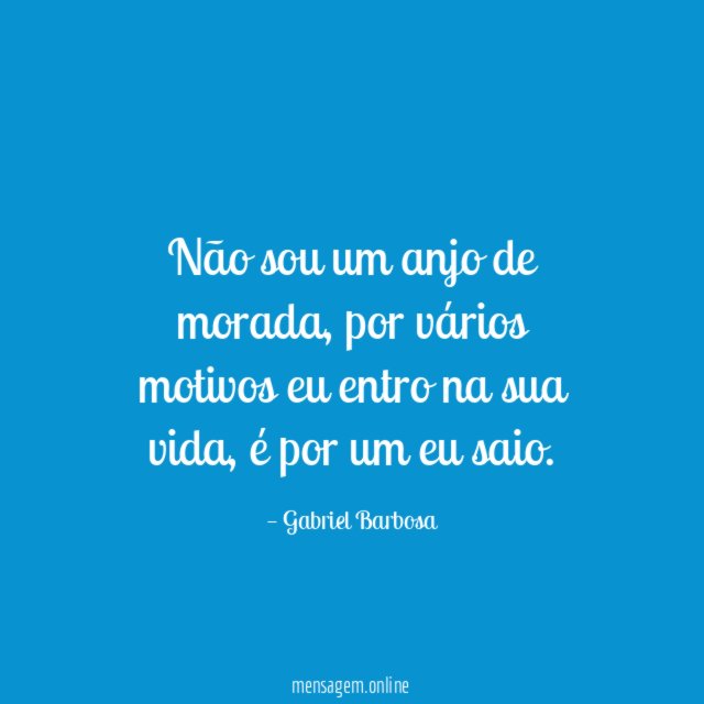 Não sou um anjo de morada