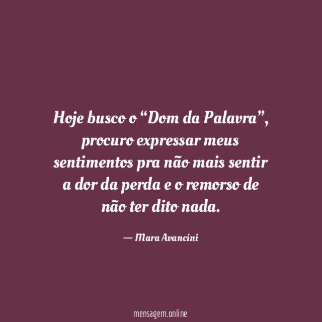 Hoje busco o “Dom da Palavra”