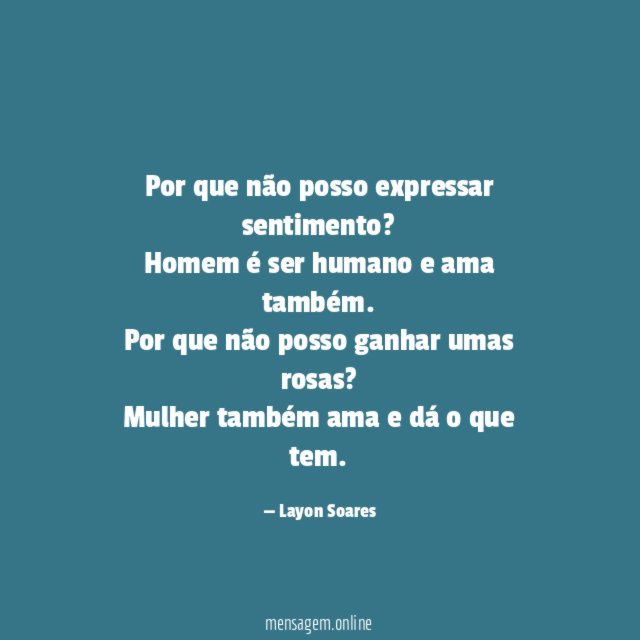 Por que não posso expressar sentimento