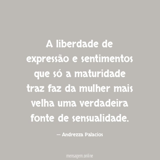 A liberdade de expressão e sentimentos que só