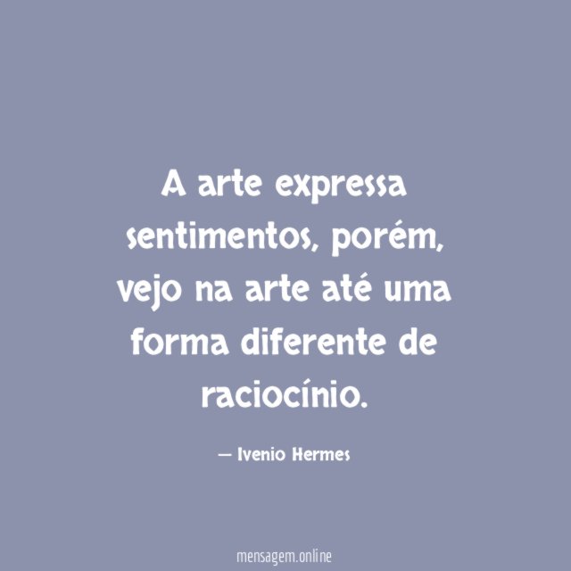 A arte expressa sentimentos
