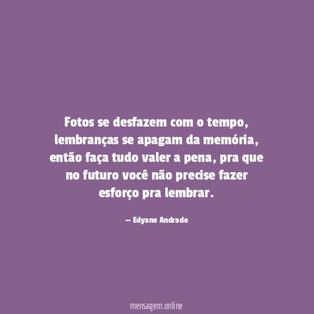 Fotos se desfazem com o tempo