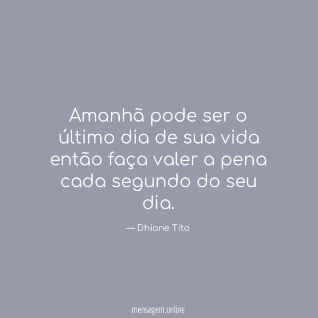 Amanhã pode ser o último dia de sua