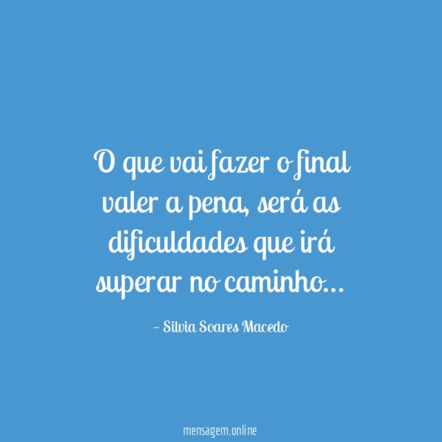 O que vai fazer o final valer a pena