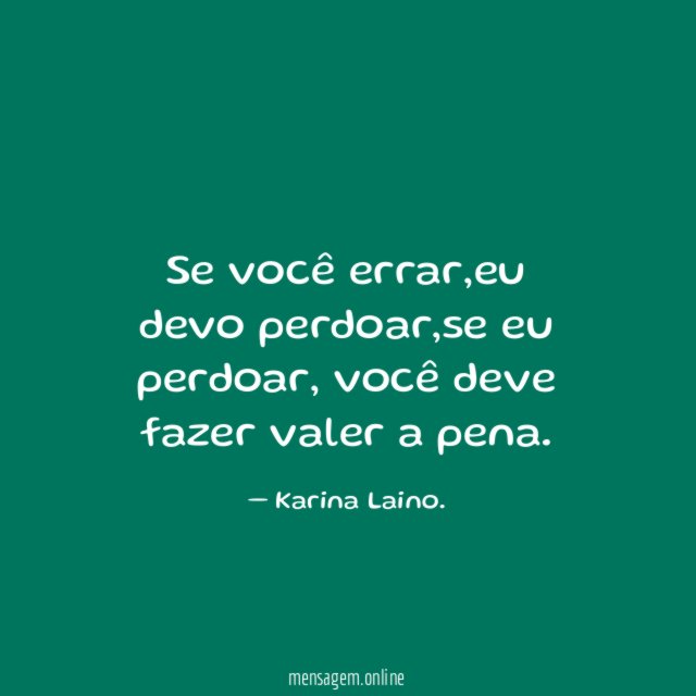 Se você errar