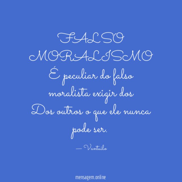 FALSO MORALISMO